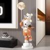 Ornamentos de bandeja de chão de urso de violência entre pais e filhos nórdicos Armário de TV para sala de estar ao lado de decorações de lobby de escritório de sofá