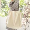 Bolsa de Lona para o Trabalho Bolsa de Lona Mulheres Grande Capacidade Estilo Coreano Bolsa de Lona Versátil para Passeios Compras Bolsa Grande Mulheres