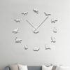 Lindo reloj de pared con esfera de gato 3D para oficina, sala de estar, dormitorio, porche, reloj de pared decorativo, reloj espejo al por mayor
