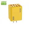 Carregador fosco 240W 4USB+4PD cabeça de carregamento de celular multi-porta adaptador de energia 5V2A12W atacado