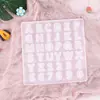 Molde de Silicone de Letra Inglesa em Resina Cristalina Molde de Pingente de Número de Resina Espelhada para Joias DIY