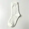 Calcetines de algodón puro para mujer, estilo nuevo 2026, corte holgado, con encaje y lunares, de longitud hasta media pantorrilla, 100% algodón, absorbentes de sudor, transpirables, sin costuras y aptos para estudiantes