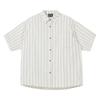 Marca de Moda Estilo Americano Masculino Beijie Verão 2025 Novo Estilo Pequeno Fresco Camisa de Manga Curta Listrada Camisa de Meia-manga Masculina e Feminina