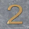 Adesivo Digital Estéreo de Acrílico Letras Bronze Dourado Preto e Branco Número do Quarto Adesivo de Parede Placa de Número de Porta Placa