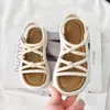 Sandálias Infantis da Moda 2026 Verão Novas Sandálias para Meninas Sapatos de Princesa para Crianças Maiores Sandálias Romanas com Solado Macio