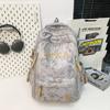 Mochilas escolares para estudiantes de secundaria, estudiantes de preparatoria, mochilas estampadas, mochilas de viaje de gran capacidad, bolsas para computadora de aspecto sofisticado para hombres
