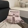 Mochila acolchada con cadena estilo Chanel para mujer, nueva moda 2026, bolso de mano grande y mochila escolar estilo universitario