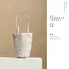 Bolsa de almacenamiento para juego de té de algodón tejido, bolsa cilíndrica gruesa para viaje, bolsa de ceremonia de té de tamaño grande para maestros de té