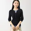 Design de Fábrica Novo Suéter de Tricô para Mulheres Falso Duas Peças Lã Estilo Francês Coreano Primavera e Outono Gola Meio Aberta Tricô Estilo Feminino