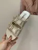 Sandálias Femininas 2026 Antiderrapantes Sola Grossa Novas de Verão para Exterior Praia Bico Quadrado Fivela Estilo Birkenstock Sandálias de Encaixe Pretas