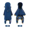 Perro Mascota Perro Gato Cuatro Patas Exterior Impermeable Reflectante Transpirable Sombrero Todo Incluido Engrosado Ropa Mediana y Grande Ropa