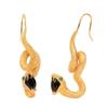 Pendientes de Obsidiana de Diseño de Personalidad Europeo y Americano Transfronterizo, Misteriosa Serpiente, Ricos Adornos, Moda Retro, Pendientes Populares para Mujeres