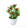 Atacado Transfronteiriço Fruta da Fortuna Flor Artificial Bonsai Fruta de Simulação Planta em Vaso Decorações de Mesa Armário de Vinho Planta Verde Flores Ornamentos