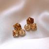 Pendientes de Trébol de Cuatro Hojas Maillard de Aguja de Plata Estilo Hong Kong Retro Elegantes Pendientes para el Trabajo Moda Femenina Lujo Ligero Pendientes de Gama Alta