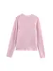 Outono 2025 Novo Tricô Leve de Luxo Artesanal Pesado com Florais Tridimensionais Gola Redonda Estilo Suave Jaqueta Cardigan Top para Mulheres