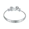 Venta Directa Pulsera de Longevidad y Riqueza Plateada para Bebé Pulsera para Niños Tobillera con Cascabel para Bebé Joyería de Plata para Bebé Baifu