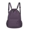 Mochila de cordón informal de otoño e invierno transfronteriza práctica portátil gran capacidad cierre color sólido mochila para estudiantes venta al por mayor
