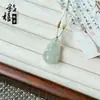 Jade Dorado Natural de Xinjiang Tianshan Verde Hebilla de Seguridad Colgante de Jade con Cuerda Colgante con Jade Colgante de Jade Suministro en Vivo