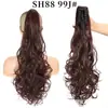 Peluca de Comercio Exterior Cola de Caballo para Mujeres con Cabello Largo y Rizado, Estilo Pinza de Garra, Cola de Caballo Larga Sintética, Trenza Larga Realista de Onda Grande