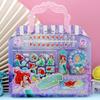 Collar de uñas con diseño de sirena de Sofía para niños, pegatinas para uñas seis en uno, pegatinas de diamantes
