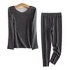 Conjunto de Ropa Interior Térmica de Lana y Seda para Niños Otoño/Invierno Nuevo Top y Pantalones de Otoño para Niños Ropa Térmica Generadora de Calor para Niñas