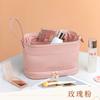 Bolsa de cosméticos de doble capa tipo nube de cuero PU para mujer, nueva, gran capacidad, portátil, para viaje, bolsa de aseo de celebridad de internet, fabricante