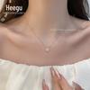 Hee goo D0647 Prata S925 Flor Zircônia Colar Feminino Nicho Estilo Ins Corrente de Clavícula Corrente de Pescoço com Alto Sentimento Temperamento