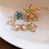 Anillo Abierto de Flor Tridimensional Transfronterizo Europeo y Americano, Sensación de Lujo Ligero y Gama Alta, Anillo para Dedo Índice, Moderno y Elegante, Accesorio para Mano Sencillo y con Estilo