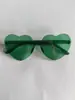 2817 Gafas de Sol de Corazón de Moda Gafas de Sol de Amor Tendencia Europea y Americana Gafas de Sol sin Marco de una Sola Pieza