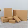 Caja de Embalaje de Papel Kraft para Joyería, Pendientes, Anillos, Pulseras, Collares y Accesorios con Tapa y Cinturón, Caja de Regalo Personalizada