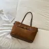 Novedades Otoño 2026 Bolsos de Mano para Mujer Gran Capacidad Elegantes Simples Bolsos de Hombro de Moda Retro de Nicho Bolsos Tote para Viaje