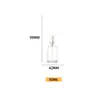 Botella Dispensadora Transparente Minimalista de 50 ml con Cierre a Presión y Cabezal de Bomba Spray a Prueba de Polvo, Botella de Vidrio Portátil para Viaje a Prueba de Luz para Agua de Rosas Pura