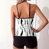 2026 Nuevo Traje de Baño de Comercio Exterior Estampado de Dos Piezas de Cintura Alta Conservador Europeo y Americano Tankini para Mujer Amazon