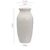 Shumen Blanco Nórdico Boca Grande Simple Cerámica Decorativo Jarrón para Flores Secas Flores Acuáticas Sala de Estar Arreglos Florales Decoración de Escritorio