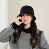 2025 Gorro de Lana Grueso Casual Otoño e Invierno para Mujer Cálido de Moda Versátil Nuevo Gorro de Punto Venta al por Mayor Transfronteriza