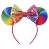 Faixa de Cabelo com Laço do Mickey Transfronteiriça Europeia e Americana para Bebê Festa de Feriado DIY Faixa de Cabelo Festa de Dia dos Namorados Acessórios de Cabelo para Crianças