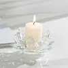 Venta Directa de Fábrica Portavelas Flor de Loto de Cristal, Lámpara de Ofrenda a Buda, Lámpara de Luz Eterna, Base para Lámpara de Mantequilla, Adorno para Portavelas, Escultura en Cera