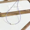 Colar de Pérolas Naturais de Água Doce Estilo Coreano Luxo Leve Design de Nicho Feminino Corrente para Clavícula com Zircônia de Alto Padrão para Mulheres
