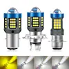 Especialidad de Amazon en Producto Nuevo Faro LED para Motocicleta H4 Ba20D P15D Blanco y Amarillo Faro de Dos Colores