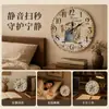 Relojes de pared al por mayor del fabricante, relojes de madera creativos estilo europeo, relojes electrónicos de moda para el hogar, relojes silenciosos sin marco de MDF