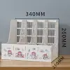 Estante para Archivos Engrosado Caja para Archivos Caja de Almacenamiento Portadocumentos Organizador de Archivos de Escritorio Suministros de Oficina Atril de Libros Cuatro Secciones