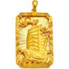 Colgante de cobre chapado en oro para hombre, nueva joyería de simulación artesanal antigua, caballo para el éxito.