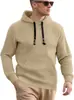 Ropa de hombre transfronteriza para otoño e invierno, sudadera con capucha informal de hombre versátil de color liso con patrón de cuadros y manga raglán texturizada