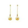 Novos Brincos de Ouro de Areia Vietnamita, Tendência Nacional, Anel com Borla Antigo, Brincos de Lótus, Joias Estilo Palácio Retrô Femininas Atacado