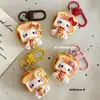 Llavero Colgante de Gato Sándwich 3D de Dibujos Animados Lindo Accesorio Decorativo para Bolsos de Niña Pequeño Regalo para Mejores Amigas