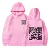 Sudadera Nueva Europea y Americana 2025 Código Bidimensional Pullover Top Holgado