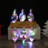Colgante de Bola de Navidad Transparente LED Adorno de Doble Punta Creativo Navideño Transfronterizo Suministros Navideños Decoración Brillante