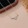 Colar Curvo Sanhua para Mulheres 2025 Nova Moda Design de Pontos de Diamante Nicho Elegante Versátil Corrente de Clavícula de Alta Qualidade