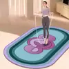 Manta de saltar con cuerda de absorción de impactos silenciosa para el hogar, alfombrilla de yoga de terciopelo de cristal para interiores, alfombrilla antideslizante para reducción de ruido en deportes y fitness, primera generación de pelo