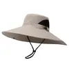 Sombrero de Senderismo para Exteriores Color Camello Secado Rápido Visera Sombrero de Pescador para Hombres y Mujeres con Ala Ancha Sombrero de Sol para Senderismo Sombrero de Sol Anti-UV